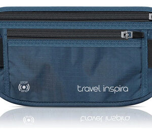 Cinturón De Viaje Con Bloqueo Rfid Y Cremallera Antirrobo Az Color Diseño De La Tela