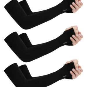 Mangas Protectores Uv Largas Para Brazos Seda De Hielo Unise Talla Negro/negro/negro