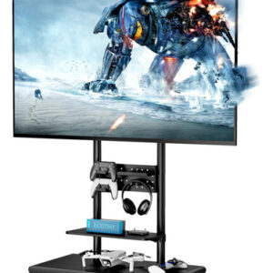 Soporte De Tv Rodante Ajustable Para 50 A 90 Pulgadas Negro Negro