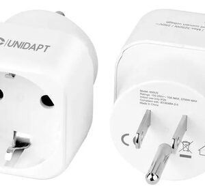 Adaptador De Enchufe Europeo A Ee Uu 2 Paquetes Viaje Multiu