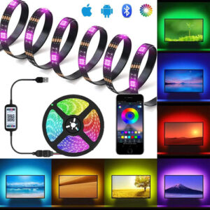 Tira Led Multicolor 2m Rgb Usb Control App Impermeable Hogar Color De La Luz