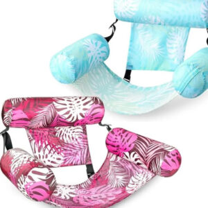 Flotadores Inflables Para Piscina Adultos 2 Paquetes Diseño Hojas Tropicales(azul + Rosa)