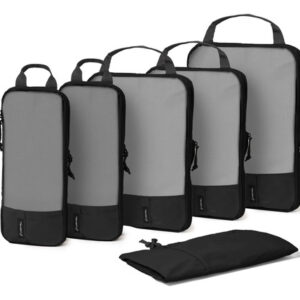 Cubos De Compresión De Viaje 6 Unidades Negros Ahorro Espaci Negro Azabache