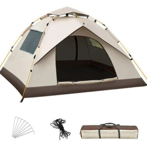 Casa De Campaña Impermeable Para 4 Personas Verde Oscuro Verde Oscuro