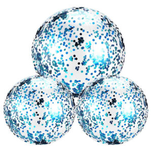 Bolas De Playa Inflables Confeti 3 Piezas Azul 40 Y 60 Cm Azul Nombre Del Diseño