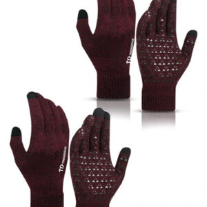 Guantes De Invierno Táctiles Para Hombre Y Mujer Rojo Negro Rojo Negro
