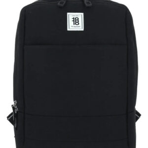 Mochila Grande Unisex Negra Con Porta Laptop Hasta 15 Pulgad Negro Diseño De La Tela