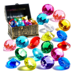 Juguetes De Natación Gemas Acrílicas 16 Diamantes De Color C Rojo, Amarillo, Azul, Verde, Rosa, Púrpura, Rosa Caliente, Naranja, Cian, Claro