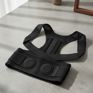 Corrector De Postura Ajustable Para Alivio De Espalda Y Cuel Negro M