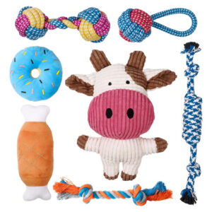 Juguete Morder Perros Funny Toy Paquete 7 Piezas Con Chirriador Duradero