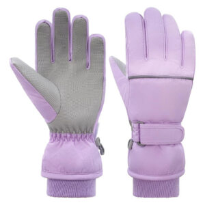 Guantes De Esquí Impermeables Para Niños Púrpura L Térmicos