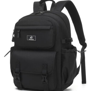 Mochila Escolar Impermeable 35l Para Laptop Hombre Mujer Negro Diseño De La Tela
