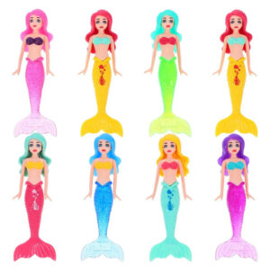 Juguetes De Buceo Sirena Para Piscina 8 Piezas Colores Surti