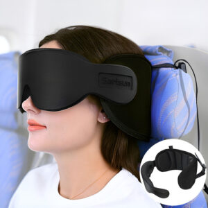 Sarisun Almohadas De Viaje Para Aviones, Almohada De Apoyo . Negro Sólido Floreado