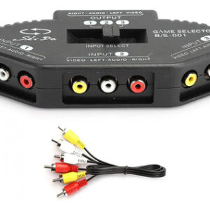 Conmutador De Audio Y Video 3 En 1 Salida Rca Splitter