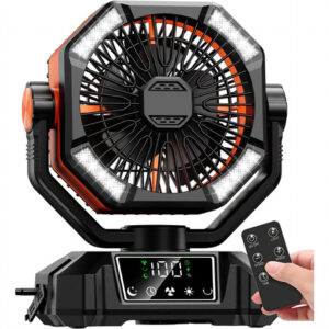 Ventilador Portátil Recargable 20000mah Con Luz Led Y Contro Outdoor Fans