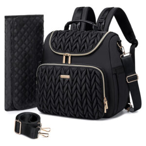 Mochila Cambiadora 4 En 1 Impermeable Para Pañales Negro Black Nombre Del Diseño