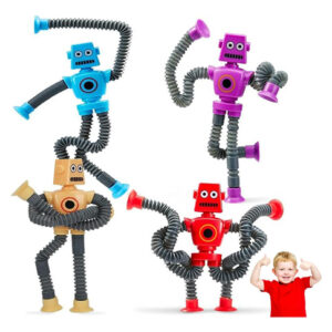 Tubo Sensorial Fidget Antiestrés 4 Piezas Juguete Para Niños Robot