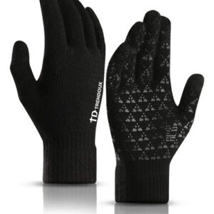 Guantes De Invierno Térmicos Con Pantalla Táctil Para Correr Negro