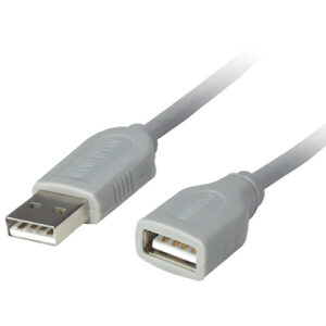 Cable Usb Extension 3 Metros Manhattan 317238 Color Gris Claro