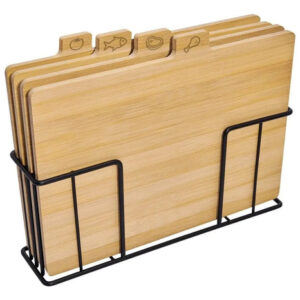 Tablas De Cortar De Bambú Juego De 4 Para Cocina Vertical Nombre Del Diseño Madera