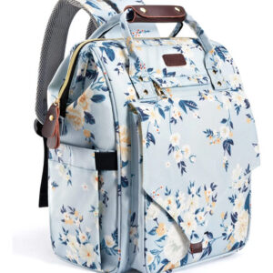 Mochila Para Pañales Azul De Moda 2025 Para Adultos Y Bebés Azul Diseño De La Tela
