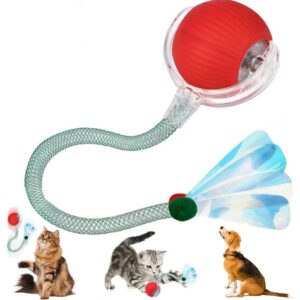 Pelota Interactiva Para Gatos Y Perros Automática 360 Rojo Rojo