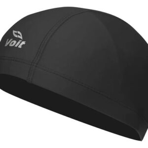 Gorra De Natación Junior Licra Color Negro Hipoalergénica Negro Diseño De La Tela Talla