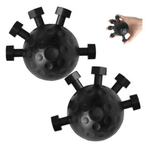 Ejercitador De Mano 2pcs Fortalecedor De Dedos Y Antebrazo Black
