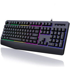 Teclado Para Juegos Retroiluminado 7 Colores Usb Impermeable Color Del Teclado Idioma