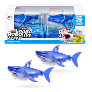 Tiburón Nadador Activado Por Agua 2 Piezas Para Niños Blue