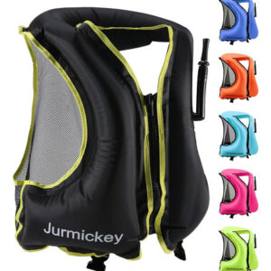 Chaleco De Esnórquel Inflable Negro Para Adultos Y Adolescen Negro Talla