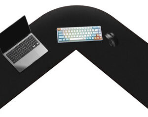 Tapete De Computadora En Forma De L 110 X 33 Cm Cuero Sintét Color Diseño Impreso