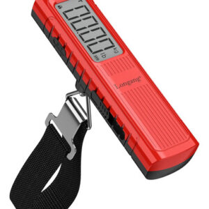 Báscula De Equipaje Digital 50 Kg Portátil Sin Baterías Roja Rojo