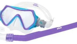 Kit De Snorkel Infantil Gafas Buceo Vidrio Templado Lila Lila