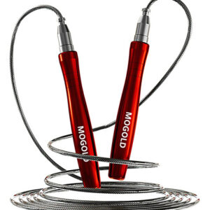 Cuerda De Saltar Ergonómica Roja Ajustable Sin Enredos 7 Pie Rojo