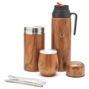 Kit De Mate Argentino 7 Piezas Acero Inoxidable 900ml Color