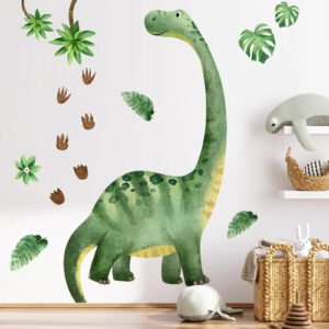 Calcomanías De Pared De Dinosaurio Verde Para Habitación Inf