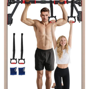 Barra De Dominadas Ajustable 78-98 Cm Soporta Hasta 400 Kg Negro