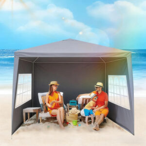 Toldo Plegable 3x3 M Con Paredes Para Jardín Y Playa Color