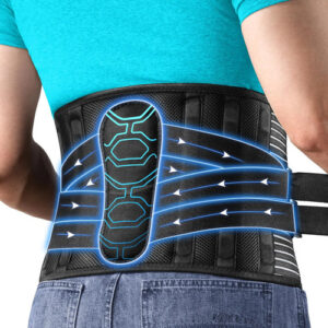 Soporte Lumbar 2xl/3xl Alivio Dolor Espalda Cinturón Negro Talla