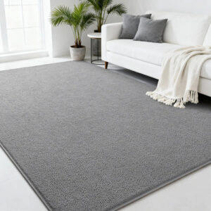 Alfombra Gruesa De Espuma Viscoelástica Moderna Gris 274x182 0 Cm Gris
