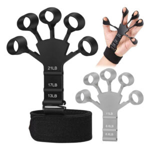 Ejercitador De Dedos Silicona 3 Niveles De Resistencia Negro Negro