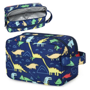 Neceser De Viaje Impermeable Para Niños Dinosaurio Azul Mari Color Diseño De La Tela