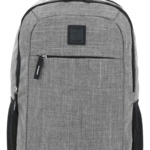Mochila Grande Unisex Gris Porta Laptop Hasta 15 Pulgadas Gris Diseño De La Tela