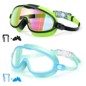 Set De 2 Gafas De Natación Ajustables Uv Para Niños 3 A 16 A Verde