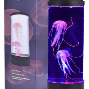 Lámpara Led De Medusas Morada 30 Cm Luz Nocturna Decorativa Color De La Estructura Negro