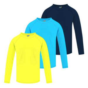 Camisetas De Natación Manga Larga Upf50 Para Niños 3 Piezas Color Talla