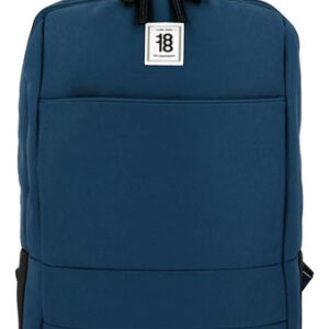 Mochila Grande Unisex Azul Porta Laptop Hasta 38 Cm Rectangu Azul Diseño De La Tela