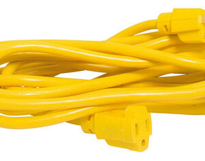 Extensión Eléctrica Uso Rudo Amarilla 10 M Aterrizada Pvc Amarillo